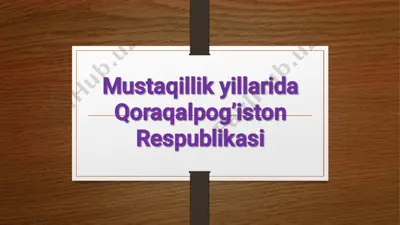 qoraqalpog'iston respublikasi konstitutsiyasi — PPT