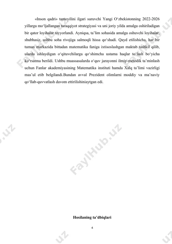 mkin bo’lsaki, bu atrofdagi barcha x≠qiymatlar uchun f() f(x)] tengsizlik bajarilsa, u holda y=f(x) funksiya nuqtada minimum(maksimum)ga ega deyiladi. f() qiymat funksiyaning maksimum(minimum) qiymati deyiladi. funksiya biror oraliqda bir nechta maksimum va bir nechta minimumga ega bo’lishi mumkin. masalan, (1-rasm) grafigi chizmadatasvirlangan y=f(x) funksiya, ,,nuqtalarda maksimumga, 1-rasm , , nuqtalardaesa minimumga ega. agar chizmani kuzatsak, dagi minimum da maksimumdan kattaligini ko’ramiz. demak, maksimum va minimum tushunchalari mahalliy tushunchalar, ya’ni maksimum qisqa atrofda eng katta, minimum qisqa atrofda eng kichik ekan. funksiyaning maksimum va minimumlari uning ekstremumlari yoki ekstremal qiymatlari deb ataladi. ekstremal qiymatlarni topishda quyidagi teorema muhimdir. teorema.(ekstremum mavjudligining zaruriy sharti). agar differensiallanuvchi y=f(x) funksiya x= nuqtada maksimumga yoki minimumga ega bo’lsa, u holda uning hosilasi shu nuqtada nolga aylanadi, ya’ni f '()=0 bo’ladi. bu teoremadan quyidagi natija kelib chiqadi: agar argument x ning qaralayotgan barcha qiymatlarida f(x) funksiya hosilaga ega bo’lsa, u holda funksiya x ning faqat hosilani nolga …