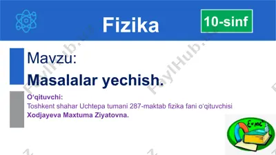 tebranish chastotasini aniqlash masalasi — PPTX