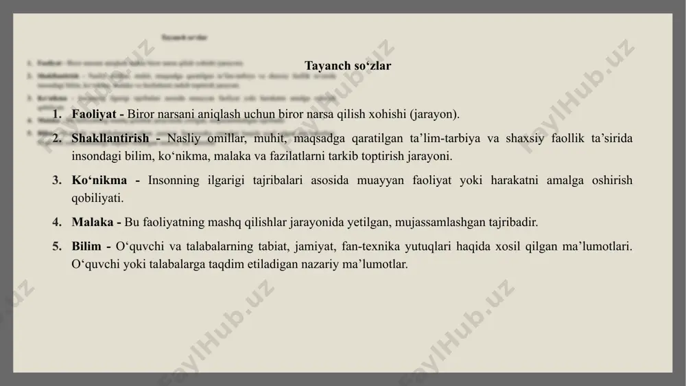 bog‘langan bo‘lishi kerak. texnologiya malaka va ko‘nikmalari bilan qurollantirish. o‘quvchilarni tarbiyalash va ularni ishlab chiqarish faoliyatiga tayyorlashda texnologiya malakalari va ko‘nikmalari katta o‘ringa ega. boshlang‘ich sinf o‘quvchilariga texnologiya ta’limini berish vazifalaridan biri ularda bir qator texnologiya malaka va ko‘nikmalarini shakllantirishdir. texnologiya ta’limi dasturi talablarini bajarishda, mavzuga oid bilim berishda, malaka va ko‘nikmalarni shakllantirishda o‘quvchilarga ma’lum hajmdagi politexnik bilimlar beriladi. boshlang‘ich politexnik bilim bilan qurollantirish o‘quvchilarga predmetni yasash, ishlov berilayotgan materialning xususiyatlari, texnologik o‘ziga xosliklari, materialga qo‘lda ishlov berilganda qo‘llaniladigan asbob-moslamalarning xususiyatlari, ulardan foydalanish qoidalari haqida ma’lumot berib boriladi. o‘quvchilarga berilayotgan politexnik bilim, amaliy ko‘nikma va malakalarga o‘rgatish ma’lum nazariy darajada amalga oshirishga imkon beruvchi zamindir. amaliy malaka va ko‘nikmalar bilan qurollantirish amaliy mashg‘ulot turlarini o‘rgatish ham demakdir. boshlang‘ich sinf o‘quvchilari bajarishi kerak bo‘ladigan amaliy ish turlari xilma-xildir, biroq texnologik malaka va ko‘nikmalarini egallamasdanoq amaliy ish jarayonidagi materiallarni o‘lchab olish va belgilash, ularni qirqib, ishlov berish, qismlarni yеlimlash, tikish, o‘rash va …