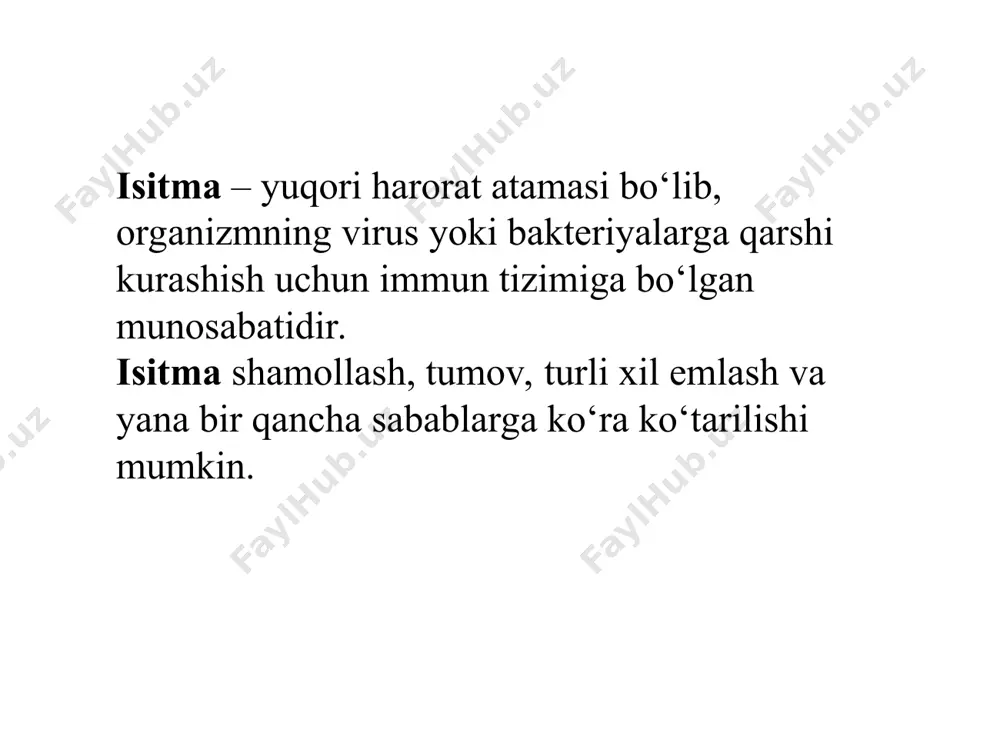 di. til orqaga pastga tortadi. til. faqat hazm azolariga kirmasdan, so’zlashda, talaffuz vositasida qatnashadi. old-uchi, o’rta til tanasi, orqa til ildizidan iborat. ustki yuzasida 4 xil so’rg’ich bor. til muskullari xususiy va sklet muskullaridan iborat. sklet muskullari 3 qismdan iborat, skletdan boshlab, tilga tutashadi yurak kasalliklari taxikardiya-yurak urishining tezlashishi gipertaniya-arterial qon bosimining kotarilishi miakard infarkt-yurak muskullarining malum bir qismi yemirilishi amalda odamning buyumni aniq ko‘rish masofasini tekshiramiz. masalan, ko‘rish o‘tkirligi 1,0 bo‘lgan odam avtomobil raqamini 40 metr masofadan o‘qiy olishi mumkin. ko‘rish o‘tkirligi 0,4 bo‘lganlar esa raqamlarni 16 metrdan ko‘ra olishadi. ko‘rish qobiliyatini tekshirishdan oldin jadvalni chiroq yordamida yoritish zarur. har bir ko‘zni alohida-alohida tekshiramiz: bir ko‘zni kaft bilan yopib, ikkinchisida harflarni o‘qiymiz. yopiq ko‘zni yummaymiz. jadval ko‘zdan 5 metr masofada joylashgan bo‘lishi shart. belgilarni aniqlashga 2-3 soniya vaqt ajratiladi. ko‘rish o‘tkirligining raqamli ma’nosi me’yordan ortiq xatoga yo‘l qo‘ymagan oxirgi qatordagi v harfi ma’nosiga teng. v=0,3–0,6 qatorda bittadan, v>0,7 qatorda …