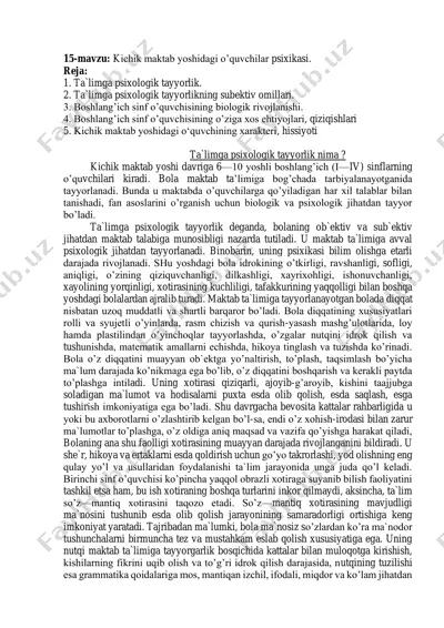 ta'limga psixologik tayyorlik — PDF
