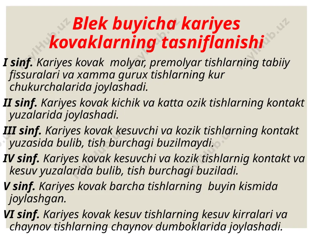 ii sinf karioz bushliqlarini charxlash va plombalash - Page 3