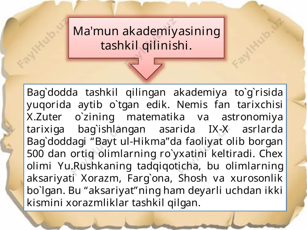 shogirdlaridan biri hisoblanardi. jaloliddin 12 yoshida uning ota-onasi ham mo‘g‘ul bosqini xataridan qochish, ham haj farizasini ado etish niyatida balxni tark etadilar. mirzo ulug`bek 1994 yil mirzo ulug`beknining 600 yillik yubileyi samarqand 2004 yil mirzo ulug`beknining haykali litvaning riga shahrida image2.jpeg image3.png image4.png image5.png image6.png image7.jpeg image8.jpeg image9.jpeg image10.jpeg image11.jpeg image12.png image13.jpeg image14.jpeg image15.jpeg image16.jpeg image17.jpeg image18.jpeg image19.jpeg image1.jpeg