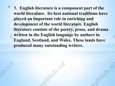 english literature — PPTX