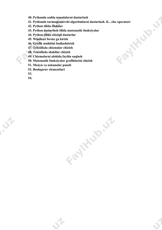 in. odatda turli dasturlash ishlari uchun yuqori darajali dasturlash tilidan keng foydalaniladi. ehm (elektron hisoblash mashinasi) endi yuzaga kelgan paytda programma tuzishda, faqat mashina tillarida, ya'ni sonlar yordamida ehm bajarishi kerak bo'lgan amallarning kodlarida kiritilgan. bu holda mashina uchun tushinarli sanoq, sistemasi sifatida 2 lik, 6 lik, 8 lik sanoq sistemalari bo'lgan. programma mazkur sanoq sistemasidagi sonlar vositasida kiritilgan. yuqori darajali dasturlashda, mashina tillariga qaraganda mashinaga moslashgan (yo'naltirilgan) belgili kodlardagi tillar hisoblanadi. belgilar kodlashtirilgan tillarning asosiy tamoyillari shundaki, unda mashina kodlari ularga mos belgilar bilan belgilanadi, hamda xotirani avtomatik taqsimlash va xatolarni tashhis qilish kiritilgan. bunday mashina moslashgan til - assembler tili nomini oldi. odatda dasturlash yuqori saviyali dasturlash tillari (delphi, java, c++, python) vositasida amalga oshiriladi. bu dasturlash tillarining semantikasi odam tiliga yaqinligi tufayli dastur tuzish jarayoni ancha oson kechadi. ko'p ishlatiladigan dasturlash tillari. biz hozir biladigan va ishlatadigan tillarning barchasi shu guruhga mansub. ular insonga "tushunarli" tilda yoziladi. …