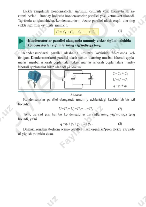 kondensatorlarni parallel va ketma-ket ulash - Page 3