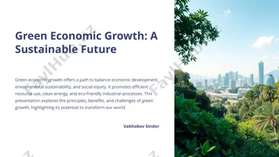 green economic growth: a sustainable future — PPTX