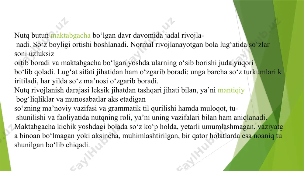 bolalarni asabiy-ruhiy rivojlanishi - Page 5
