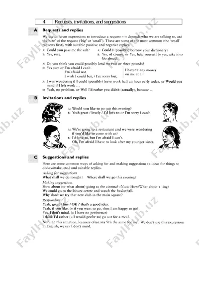 dialog of requests, invitations, and suggestions corrections — PDF