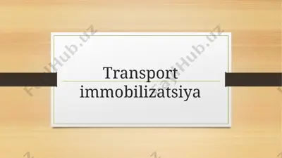 transport immobilizatsiya — PPTX
