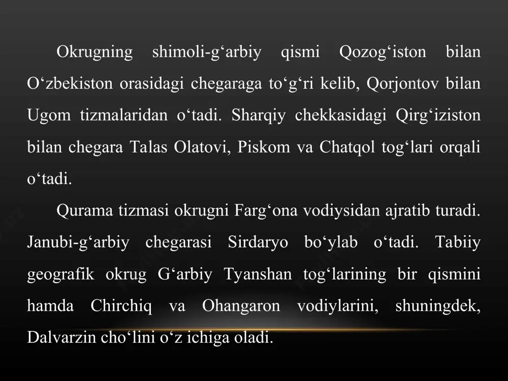 chirchiq-ohangaron tabiiy geografik okrugi 7-sinf - Page 4