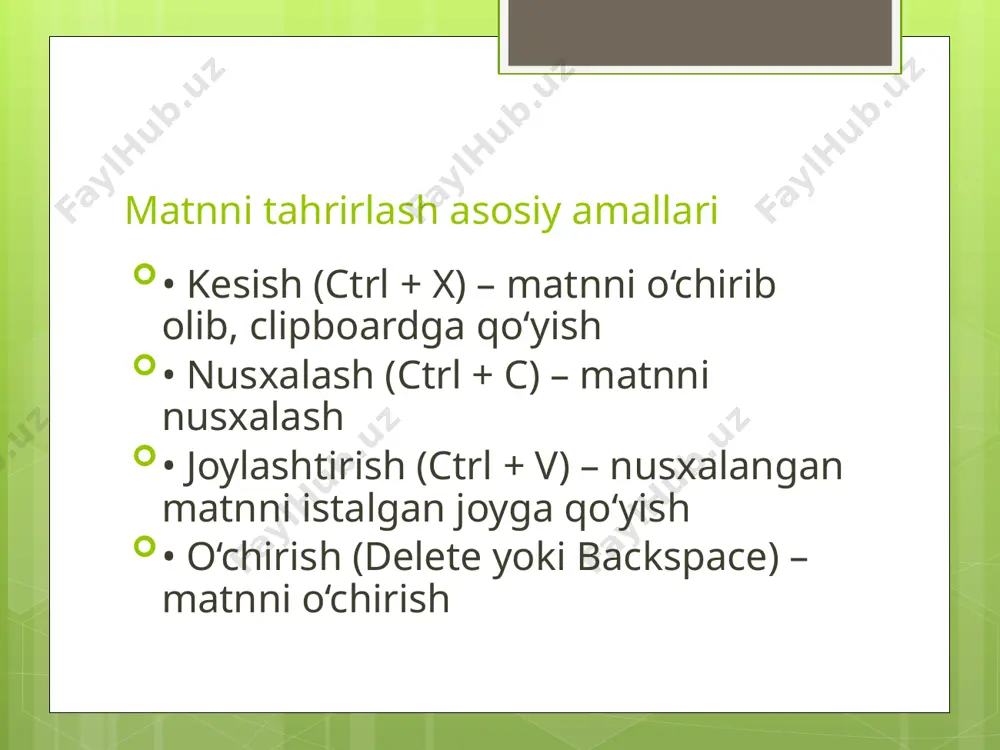 matnni belgilash va tahrirlash - Page 4