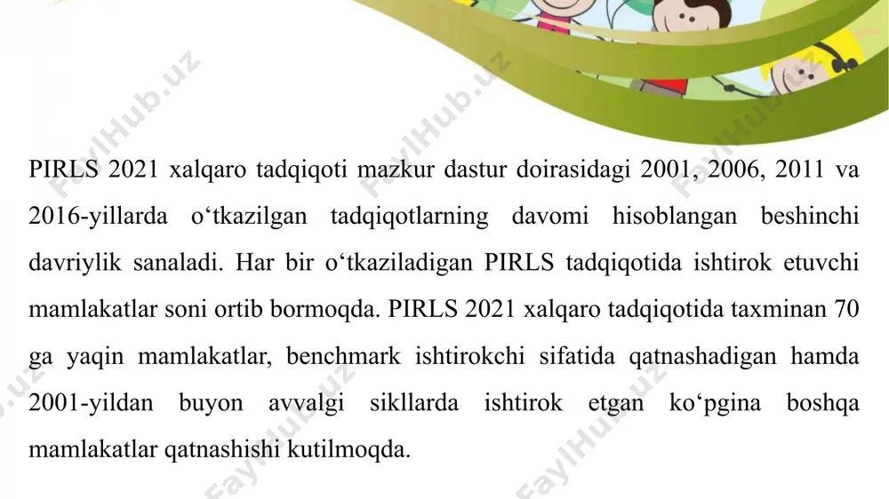 pirls xalqaro baholash dasturi - Page 3