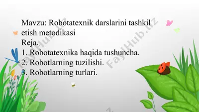 robototexnika-tashkilotish metodi — PPTX