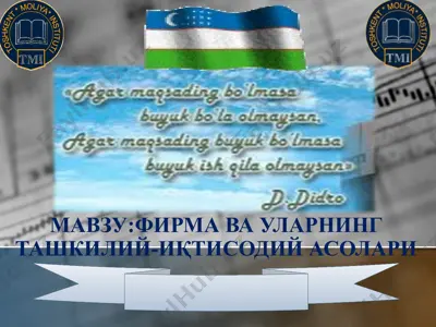 firma va ularning tashkiliy-iqtisodiy asolar — PPT