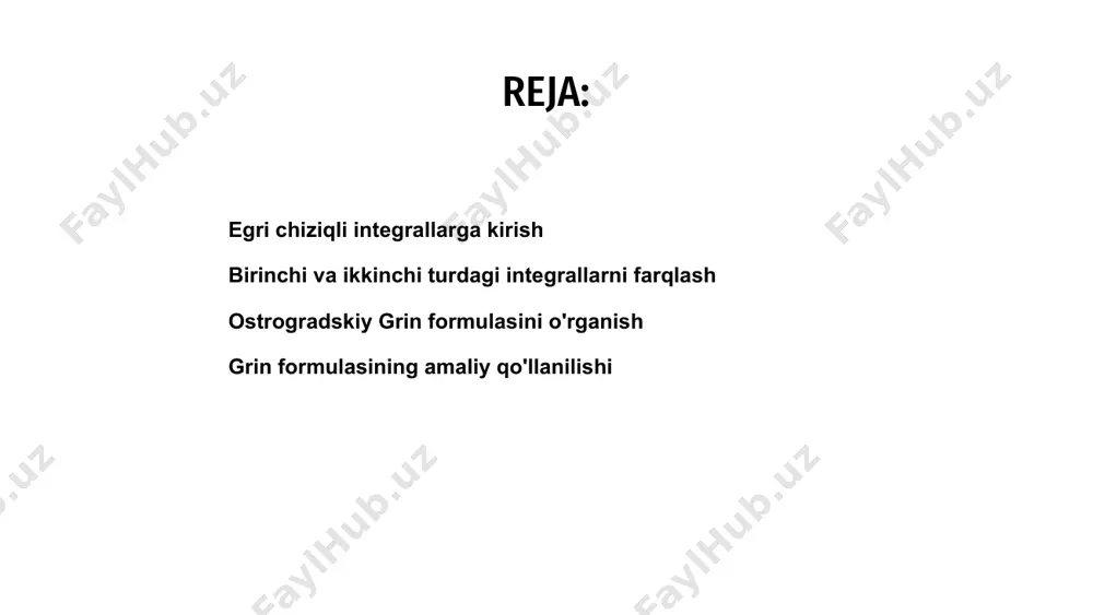 u farqlarni tushunish orqali biz ularni turli xil muammolarni hal qilish stsenariylarida samarali qo'llashimiz mumkin. ostrogradskiy grin formulasini o'rganish birinchi va ikkinchi turdagi egri chiziqli integrallar orasidagi bog'lanishni vektor maydonlarining chiziqli integrallarini sirt integrallari bilan bog'laydigan ostrogradskiy grin formulasi orqali tushunish mumkin. ostrogradskiy grin formulasidan foydalanib, biz fizika, muhandislik va matematika kabi turli sohalarda keng ko'lamli ilovalarni o'rganishimiz mumkin. ushbu formula chiziq va sirt integrallari o'rtasidagi munosabatlarni tushunish uchun yagona asosni taqdim etish orqali oqimlarni, hajmlarni va boshqa muhim miqdorlarni hisoblash imkonini beradi. salavha birinchi va ikkinchi turdagi egri chiziqli integrallar orasidagi bog'lanish matematikada, ayniqsa vektor maydonlarini o'rganishda hal qiluvchi ahamiyatga ega. bu munosabat vektor maydonining egri chiziq bo'ylab oqimini tushunishga yordam beradi. 1 ostrogradskiy grin formulasining amaliy qo'llanilishidan biri oqimni hisoblashda, bu vektor maydonining sirt orqali o'tishining o'lchovidir. bu fizika, muhandislik va suyuqliklar dinamikasida muhim ahamiyatga ega. 3 amaliy stsenariylarda grin formulasini tushunish va qo'llash vektor maydonlari va sirtlari …