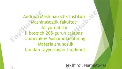 uzluksiz quymaolish texnologiyasi — PPTX