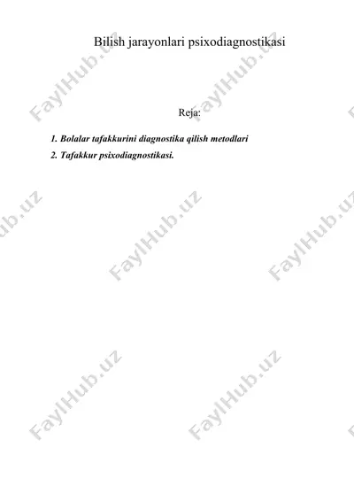 bilish jarayonlari psixodiagnostikasi 3 — DOC