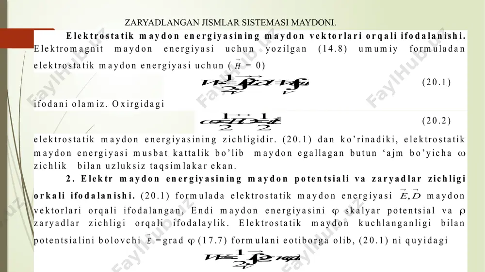 elektr maydon energiyasi - Page 5