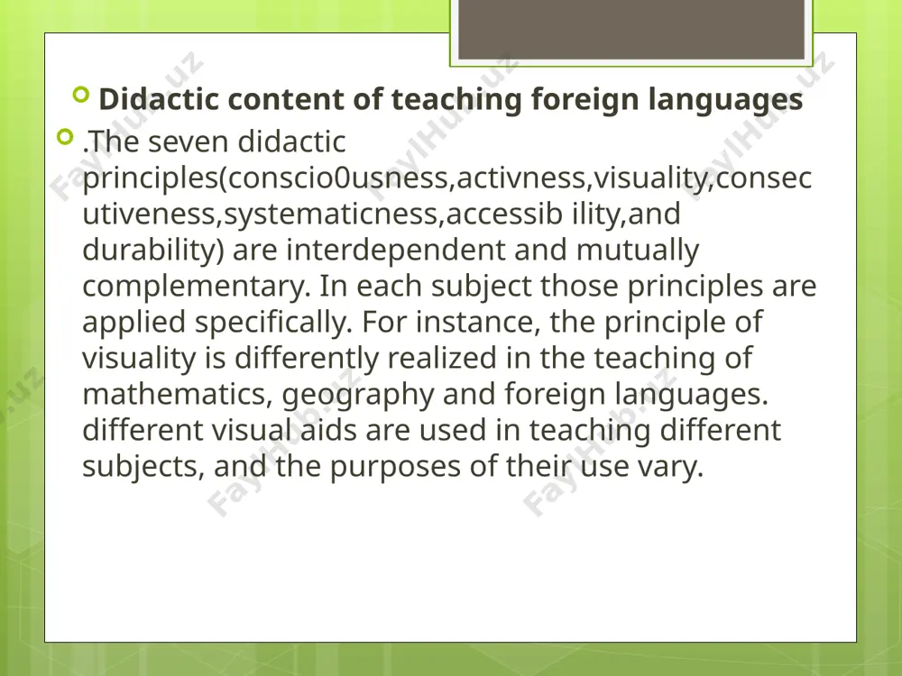 or allocation of this branch of psychology is the psychological aspect of concrete activity of teaching and studying. pedagogical psychology is in close relationship with developmental and age psychology, which study ‘age dynamics of person’s mental development, ontogenesis of mental process and psychological quality of developing person’. ontogenesis refers to the sequence of events involved in the development of an individual organism from its birth to its death. this developmental history often involves a move from simplicity to higher complexity. methodological principles for language teaching historians of language teaching have documented considerable fluctuation in methodological preferences over the decades (see, e.g., musumeci, 1997, this volume). lacking much by way of an empirical base until recently, the field has experienced major swings back and forth in the advocacy of what may be described as “interventionist” approaches, on the one hand, e.g., grammatical syllabuses, grammar translation, and audiolingualism, and “laissez faire” approaches, …