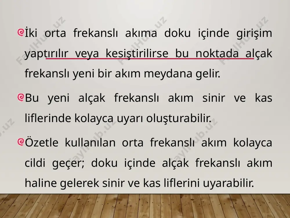 deki akım genliği %50 -%100 arasında değişebilir, ikinci devre sabit değerde ayarlanmıştır (%75 gibi). bu durum akımın iki hattı arasında ileri-geri taramaya olanak sağlar. akımın sirküler şekliyle dört yapraklı yonca şekli yer değiştirir. heksi̇polar (stereodi̇nami̇k) uygulama: 6 elektrot ile 3 akımın girişimi sağlanır. enterferans aletine başka bir devre veya çıkış jeneratörü eklenir. üç sinüzoidal akımın 3 boyutlu etkisi sağlandığı için bu ismi alır. bunun için ‘’y’’ şeklinde 2 ped elektrot ya da vakum aplikatör olan 3 çift elektrot gereklidir. bipolar, quadripolar, vektör taramalı quadripolar ve stereodinamik metodların oluşturduğu ve dağıttıkları enterferansiyel akımlar, onların devre jeneratör sayısı ve elektrot gereksinimleri. uygulama tekniğini seçerken; bipolar teknik  yüzeyel dokular için quadripolar teknik  daha derin dokular için kli̇ni̇k uygulamada kullanilan elektrotlar geleneksel uygulama: 2 kanaldan sağlanan 4 ayrı elektrot 4 kutuplu tek elektrot “y” şeklinde iç kutup içeren iki elektrot 2 kutuplu 2 elektrot elektrot yerleşimi: tedavi edilen bölge/dokunun üzerinde hastanın akımı …