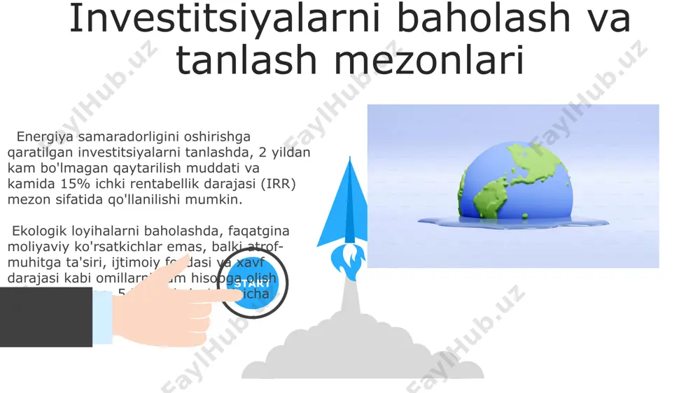 investitsiyalarni baholash va tanlash mezonlari - Page 3