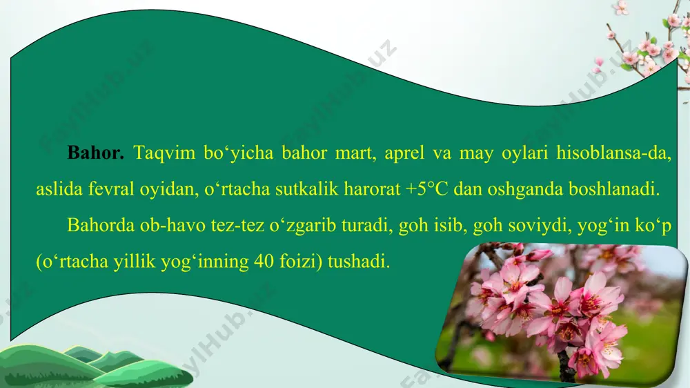 o’zbekiston yil fasllari va iqlim resurslari 7-sinf - Page 5