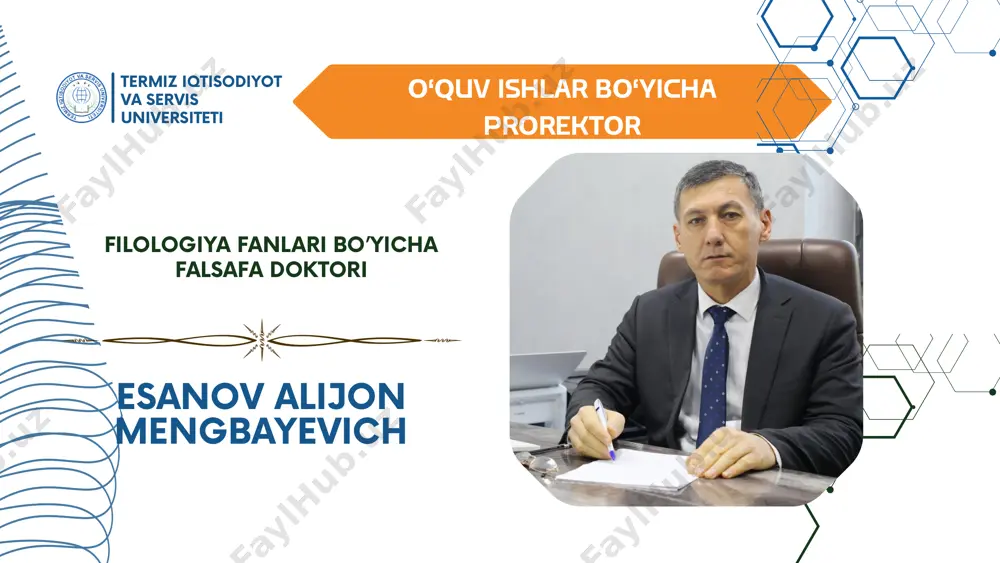 termiz iqtisodiyot va servis universiteti rektorlari haqida ma'lumotlar - Page 5