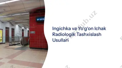 ingichka va yog'on ichak radiologik tashxislash usullari — PPTX