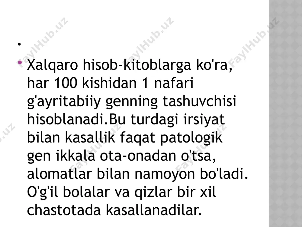 jigar shakli; miya shakli; aralash shakl shuningdek, gepato-serebral distrofiyaning beshta shaklini o'z ichiga olgan konovalov tasnifi tasnifi ham qo'llaniladi: abdominal shakli - gepatopatiya, vilson gepatiti, jigar sirrozi va fulminar jigar yetishmovchiligi bilan namoyon bo'ladigan jigarning og'ir shikastlanishi. asab tizimi tomonidan simptomlar boshlanishidan oldin ham o'limga olib kelishi mumkin. bu shakli bir necha oydan 3-5 yilgacha davom etadi. rigid aritmogiperkinetik (erta) shakl - tez kechishi bilan tavsiflanadi va bolalikdan boshlanadi. harakat sekinlashadi, qo'llar va oyoqlar beixtiyoriy ravishda, mushaklarning beixtiyoriy qisqarishi bilan birgalikda spiral tarzda harakatlanishi mumkin. nutqning buzilishi (dizartriya) va yutish qiyinlashuvi (disfagiya), beixtiyor kulish va yig'lash, hissiy buzilishlar va aqlning o'rtacha pasayishi xarakterlidir. kasallikning bu shakli 2-3 yil davom etadi, o'lim bilan tugaydi tremor-rigid shakli boshqalarga qaraganda tez-tez uchraydi, o'smirlik davrida boshlanadi, sekin davom etadi, ba'zida to'liq yoki to'liq bo'lmagan tiklanish davrlari va keskin yomonlashuv, tana haroratining 37-38 ° c gacha ko'tarilishi bilan birga keladi. sekundiga 2-8 chayqalish chastotasi bilan …
