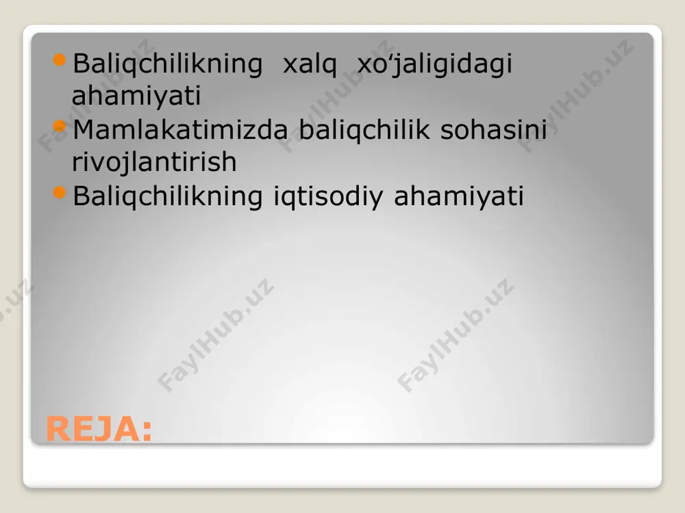 iladi. baliq yetishtiruvchi xonadon egalariga yer solig‘i va mol-mulk solig‘i stavkasi 50 foiz miqdorida belgilanadi. 2022 yilda qoraqalpog‘iston respublikasi va viloyatlarda jami 700 ming tonna baliq yetishtiriladi. 2022 yil 15 yanvardan “har bir oila – tadbirkor” davlat dasturi doirasida xonadonlarda baliq yetishtirish uchun ajratiladigan kredit bhmning 150 baravaridan 300 baravarigacha oshiriladi. intensiv usulda xonadonlarda baliq yetishtirish loyihalarini moliyalashtirishga 200 milliard so‘m mablag‘ ajratiladi. 2022 yil 1 apreldan 2025 yil 1 yanvargacha jismoniy shaxslarning aholi xonadonlarida baliq yetishtirish yo‘nalishi bo‘yicha o‘quv kurslarida o‘qish xarajatlarini qoplash uchun bhmning 2 baravarigacha bir martalik subsidiya ajratiladi. oliy malakali ilmiy va ilmiy-pedagog kadrlar ixtisosliklari ro‘yxatiga “baliqchilik” ixtisosligi kiritiladi. 2022 yildan toshkent davlat agrar universiteti va baliqchilik ilmiy-tadqiqot instituti doktorantura bosqichlariga “baliqchilik” ixtisosligi bo‘yicha har yili 2 tadan o‘rin ajratiladi. oliy malakali ilmiy va ilmiy-pedagog kadrlar ixtisosliklari ro‘yxatiga “baliqchilik” ixtisosligi kiritiladi. 2022 yildan toshkent davlat agrar universiteti va baliqchilik ilmiy-tadqiqot instituti doktorantura bosqichlariga “baliqchilik” ixtisosligi bo‘yicha …