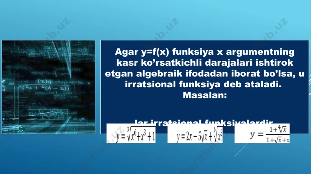 irratsional funksiyalarni integrallash - Page 2