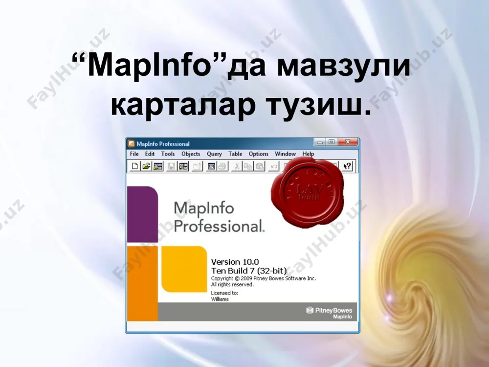 объектларнинг ўлчами, уларнинг рақамли қийматлари билан бевосита боғлиқ бўлмаган ҳолларда ҳам қўлланилади. усулдан карталарда маъмурий ёки территориал хўжалик бирликлар бўйича нисбий картографик кўрсаткичларни тасвирлашда, яъни аҳоли зичлиги, хўжаликёки территориал бирликлари ва бошқа кўрсаткичларни, турли агрокимёвий мазмунли бўлган карталарни тузишда фойдаланилади. вилоятлар бўйича ер солиқлари ставкалари картаси "юза" "поверхность" усулида mapinfo картанинг мавзули маълумотларини узлуксиз рангли бўёқлари билан растрланган юза кўринишида ифодалайди. юзалар тасвирланган карталар кўпчилик геоахборот тизимларида ишлатилади, бунла рақамли маълумотлар бирор бир кийматга эга бўлиб, локал бир нуқтага тегишли, деб қаралади. масалан, юза усулини ҳароратни ўзгариши, қор қоплами қалинлиги ёки топографик юзанинг рельефини тасвирлашда фойдаланиш мумкин. рангли изочизиқлар билан рельефни ифодалаш қуйида келтирилган мисол қатламли рангли изочизиқлар билан ифодаланган участканинг рельефини кўрсатади. юза типидаги шартли белгиларии тузишда "ўлчамли белгилар" "размерние символи" турли ўлчамдаги белгиларни қўллаб, улар орқали ҳар хил қийматларни кўрсатиш мумкин. қуйида келтирилган "ўлчамли белгилар“ "размерние симвоты“ типидаги шартли белгили қатлам турли маъмурий округларда турар жой ва жамоат …