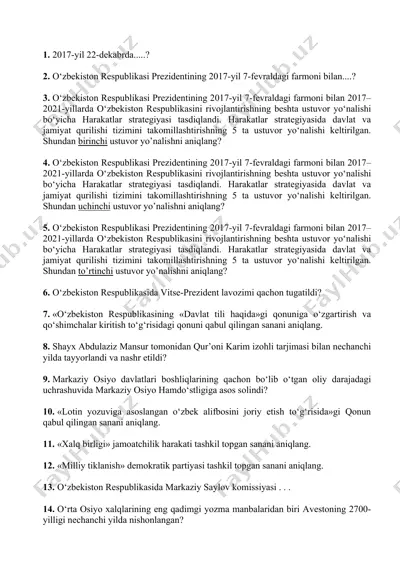 harakatlar strategiyasi — DOC