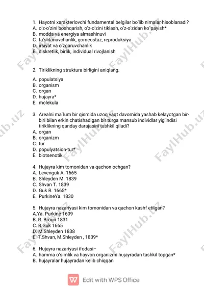 tiriklikning biologiyasi — PDF
