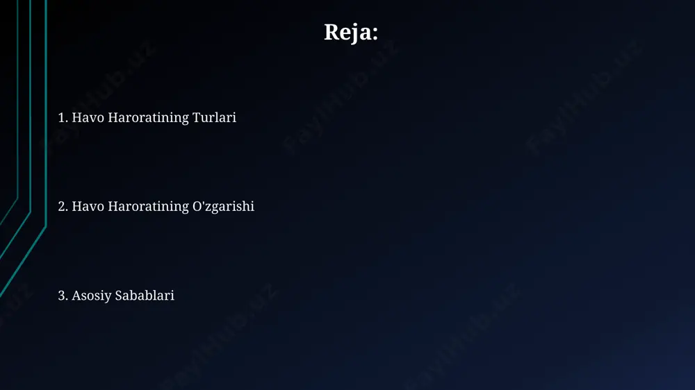 , bu esa katta amplitudali harorat o'zgarishini ko'rsatadi. quyosh radiatsiyasi quyosh radiatsiyasi intensivligi, masalan, 50° shimoliy kenglikda, qozog'istonning shimoliy hududlarida, qish faslida sezilarli darajada kamayadi, bu esa sovuq haroratlarni keltirib chiqaradi. quyosh radiatsiyasining 47% yer yuzasiga to'g'ridan-to'g'ri tushadi, qolgan qismi bulutlar va atmosfera tomonidan qaytariladi yoki so'riladi, bu esa mintaqalararo harorat farqlariga ta'sir qiladi. mavsumiy harorat o'zgarishlari o'zbekistonning tog'li hududlarida, masalan, farg'ona vodiysining tog'li rayonlarida, kun davomida 15-20°c gacha bo'lgan sezilarli harorat farqi kuzatiladi, bu esa asosan balandlikka bog'liq bo'lgan atmosfera bosimining o'zgarishi bilan bog'liq. qish mavsumida toshkentda o'rtacha harorat -2°c atrofida bo'lsa, qoraqalpog'istonning cho'l hududlarida -10°c gacha pasayishi mumkin, bu geografik joylashuv va relyefning ta'siri natijasidir. inson faoliyatining ta'siri 1950 yildan beri dunyo bo'ylab shaharlar soni 3 barobar oshdi, bu betonlashishning ko'payishiga va "issiq orol" effektining kuchayishiga olib keldi, natijada shaharlardagi havo harorati atrofdagi hududlarga nisbatan yuqoriroq bo'ladi. inson faoliyati natijasida, ayniqsa, sanoatlashgan mamlakatlarda, masalan, aqshda, co2 emissiyasi 2022 …