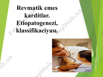 revmatik emes karditlar. etiopatogenezi, klassifikaciyası. — PPT
