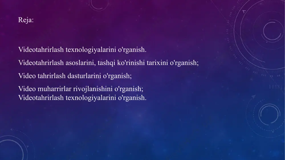 bu e'tiborga loyiqdir. dasturning interfeysi klassik turdagi: chapda asboblar va funktsiyalar, o'ngda - oldindan ko'rish uchun pleyer, pastki qismida vaqt jadvali va treklar bilan ishchi maydon. 5. movavi video suite - bu zamonaviy funksionallikka va foydalanuvchilarga qulay intuitiv interfeysga ega bo'lgan keng qamrovli multimediya dasturi. vsdc - bu ko'plab asosiy va rivojlangan xususiyatlarga ega bo'lgan mashhur bepul video tahrirlovchi. dasturning aniq afzalliklari orasida: turli xil media formatlari va resurslarning past talablari bilan ishlash. 2024 yil uchun video muharrirlar reytingi professional video muharrirlari havaskor video muharrirlari eng ko'p qirrali dasturlardan biri ios va android tizimini o'rnatish adobe premiere pro vsdc free video editor movavi video suite capcut sony vegas pro movavi video editor final cut fxguru final cut movie maker dasturni ochamiz boshlaymizmi? ko'rinadigan oynada "fayllarni qo'shish" tugmachasini bosing, kerakli video faylni tanlang faylni video izohdagi vaqt jadvaliga olib o`ting + slayderni ishlatib, faylni oldindan ko'ring, nimani o'chirish kerakligini, nimani saqlash …
