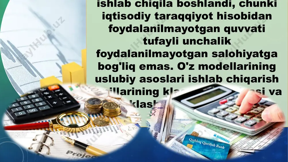 ndi, chunki iqtisodiy taraqqiyot hisobidan foydalanilmayotgan quvvati tufayli unchalik foydalanilmayotgan salohiyatga bog'liq emas. o'z modellarining uslubiy asoslari ishlab chiqarish omillarining klassik nazariyasi va cheklash faoliyatini amalga oshirdi. neoklassik modellar. so'nggi asrning 50-yillarida neoklasklikning 50-yillarida ishlab chiqila boshlandi, chunki iqtisodiy taraqqiyot hisobidan foydalanilmayotgan quvvati tufayli unchalik foydalanilmayotgan salohiyatga bog'liq emas. o'z modellarining uslubiy asoslari ishlab chiqarish omillarining klassik nazariyasi va cheklash faoliyatini amalga oshirdi. robert solovning iqtisodiy o'sish modeli. birinchi marta ushbu model "iqtisodiy o'sish nazariyasi" (1956) maqolasida (1956) "iqtisodiy o'sish nazariyasi va 1957" ishida "texnik taraqqiyot va asosiy ishlab chiqarish funktsiyasi" ishida ishlab chiqilgan. 1987 yilda iqtisodiyot uchun nobel mukofoti uni rivojlantirish uchun mukofotlandi. robert solovning iqtisodiy o'sish modeli. birinchi marta ushbu model "iqtisodiy o'sish nazariyasi" (1956) maqolasida (1956) "iqtisodiy o'sish nazariyasi va 1957" ishida "texnik taraqqiyot va asosiy ishlab chiqarish funktsiyasi" ishida ishlab chiqilgan. 1987 yilda iqtisodiyot uchun nobel mukofoti uni rivojlantirish uchun mukofotlandi. robert solovning iqtisodiy o'sish modeli. …