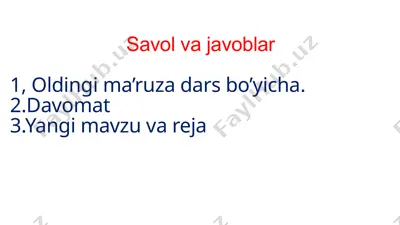 geodeziya va geoinformatika kafedrasi ma’ruzadars bo’yicha — PPTX