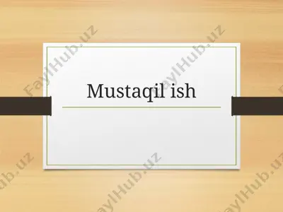 regressiya tenglamasi koeffitsientlarini topish uchun eng kictirish — PPTX