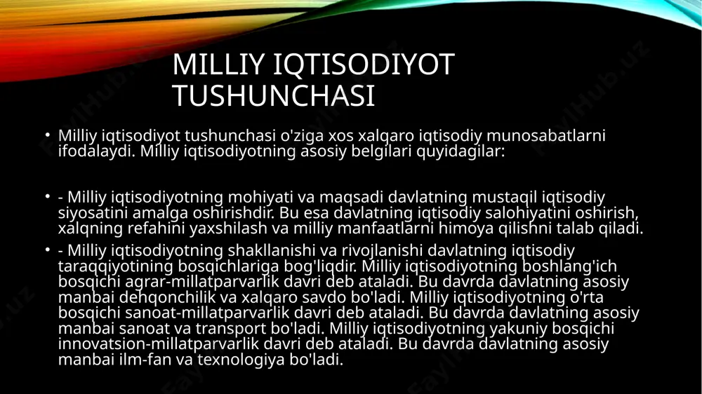 shtirish, ma'lumotlarni to'plash va tekshirishda standartlarga rioya qilish, shuningdek, makro iqtisodiy modellarni yangilash va sinovdan o'tkazish zarur. makroiqtisodiy ko’rsatkichlar makroiqtisodiy ko'rsatkichlar, mamlakatning umumiy iqtisodiy holatini o'rganish uchun ishlatiladigan ma'lumotlardir. ularning asosiy maqsadi, iqtisodiy faoliyatni tahlil qilish, yuqori darajadagi iqtisodiy qarorlarni qabul qilish va mamlakat iqtisodiy yangiliklarini baholashdir. quyidagi makroiqtisodiy ko'rsatkichlar mavjud: milliy iqtisodiyatning umumiy ko'rinishi - gdp (iqtisodiyatda to'plam mahsulotlar va xizmatlar qiymati) va gnp (mamlakatning xalqaro moliyaviy faoliyati hisoblanadi). iqtisodiy ko'rsatkichlarning darajasi - mamlakatni umumiy iqtisodiy holati haqida ma'lumotlar beruvchi ko'rsatkichlar. ularning orasida narxlarning o'zgarishi, ishsizlik darajasi, joriy xisobni ehtiyot qilish darajasi, valyutani baholash ko'rsatkichlari kabi ko'rsatkichlar mavjud. narx va inflatsiya darajalari - mamlakatning umumiy daromadi va sotish qimmatligi bo'yicha ko'rsatkichlar. ishsizlik darajasi - ishsizlik ko'rsatkichlari mamlakatning ish faoliyati darajasini tahlil qilishga yordam beradi. valyutaning baholash darajasi - mamlakatning pul birligi kursi xaqida ma'lumotlar beruvchi ko'rsatkich. moliyaviy hisob-kitob tushunchalari - bu ko'rsatkichlar, mamlakatning moliyaviy holati va mamlakatning import va …