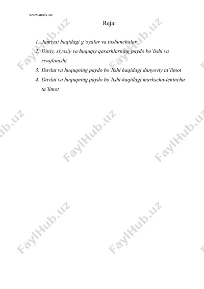 jamiyat, davlat va huquq — DOC