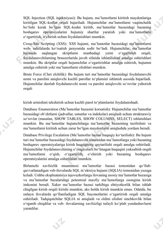 fsizlik xavfi har kuni keskin о‘sib bormoqda. sql in’ektsiyasi onlayn ilovalardagi eng muhim va xavfli zaifliklardan biridir. sql in’ektsiya hujumi zararli sql sо‘rovining bir qismi bekor qilingan foydalanuvchi yozuvi orqali yuridik sо‘rov bayonotiga kiritilganda sodir bо‘ldi. bu shunday kо‘rsatmalarning bajarilishiga va sql in’ektsiyasiga olib keladi. ma’lumotlar bazasini boshqarish tizimining maxfiyligi, yaxlitligi va ma’lumotlar bazasidagi ma’lumotlarning mavjudligi muvaffaqiyatli sql in’ektsion hujumlariga xalaqit berdi. internetning rivojlanishi bilan kо‘pchilik odamlar internetda tranzaksiyalarni amalga oshiradilar, masalan, ma’lumotlarni о‘rganish, bank, xarid qilish, boshqarish, tо‘g‘on va tijorat almashinuvlarini kuzatish va boshqarish va boshqalar. veb-ilovalar kо‘plab odamlarning kundalik hayotiga moslashgan. veb-ilovalarning xavf-xatarlari kengayib, ulkan kengayishni о‘z ichiga oldi. ayni paytda har kuni zaifliklar qanchalik kamaysa, tahdidlar soni shunchalik kо‘p bо‘ladi. sqlia onlayn ilovalar uchun xavflarning eng muhim xavflaridan biridir. strukturaviy sо‘rovlar - bu in’ektsiya hujumi - sql veb-asosidagi in’ektsiya hujumini tekshirishda kamchiliklarning yо‘qligi. sqlia - bu inkor etilgan sql deklaratsiyasi orqali ma’lumotlarga asoslangan ilovalarni suiiste’mol qilishni о‘z …