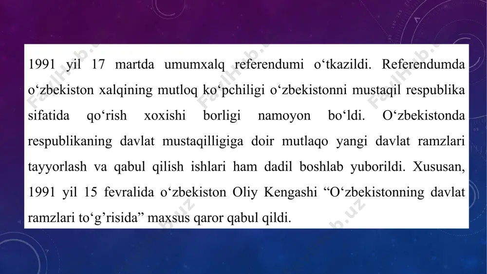 mustaqil o‘zbekiston respublikasining tashkil topishi va uning tarixiy ahamiyati - Page 5