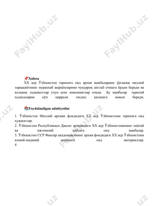 o'zbekistonning xx asr tarixiga oid arxiv manbalari - Page 5