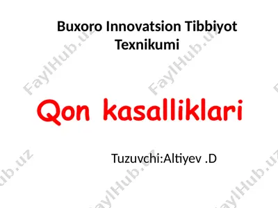 qon kasalliklari — PPTX