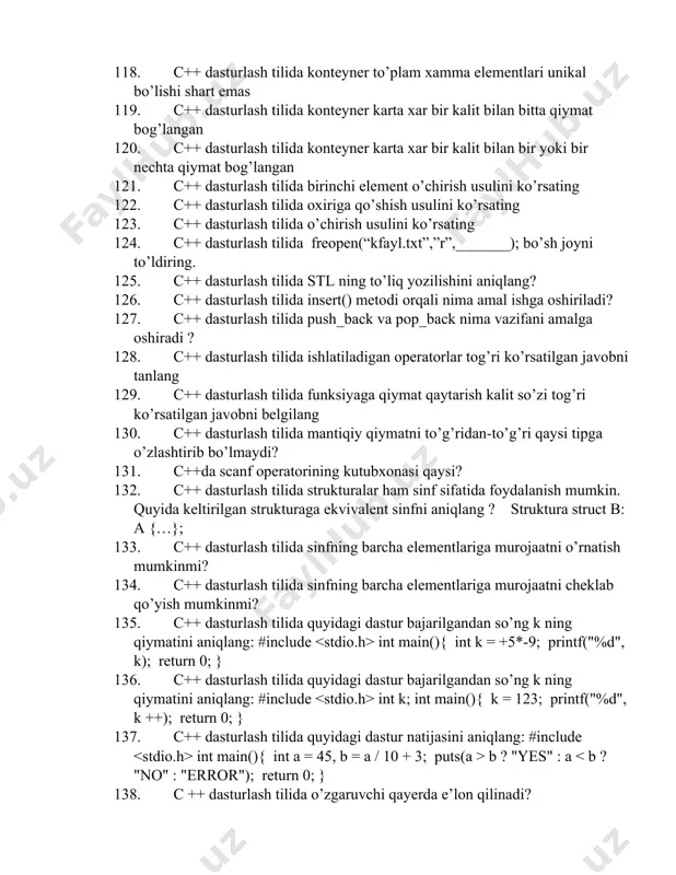 c++ dasturlash tilida ma'lumotlar - Page 5