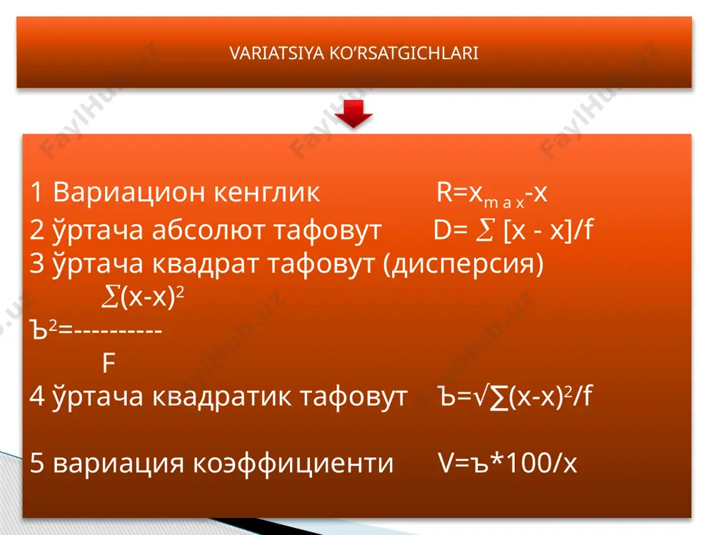 variatsiya, assimetriya va ekses ko’rsatgichlari - Page 4